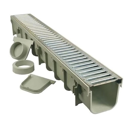 Nds Channel Drain Kit/Grate 864GMTL